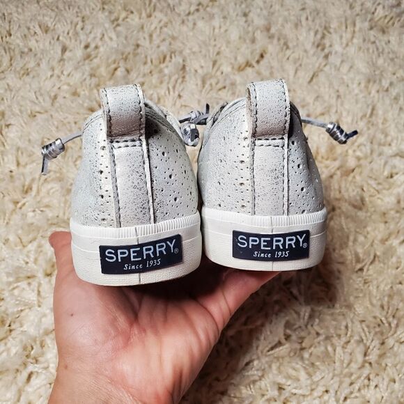 SPERRY Crest Vibe Perforated Top-Sider Slip On Shoes - Picture 3 of 7